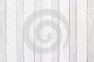 Rustic wood texture white, empty wooden table as background
