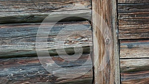Rustic wooden balk wall background.