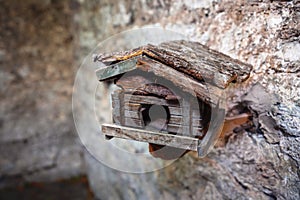 Rustic Wooden Bird House