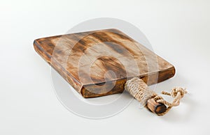 Rustic wooden cutting board or serving tray