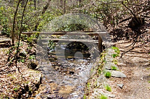 A Rustic Wooden Footbridge â€“ Blue Ridge Parkway, USA