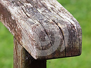 Rustic Wooden Garden Chair Arm Rest