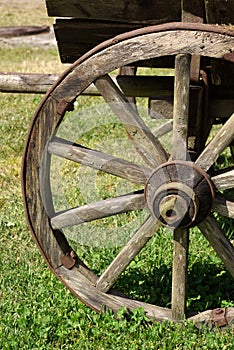 Rustic wooden wheel