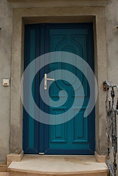 Rustical Vintage Marine Turquoise and Blue Door