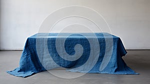 Rusticcore: Lively Tableaus Of Blue Linen Cloth On White Floor