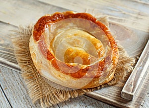 Rustico - traditional pastry from Lecce, Italy photo