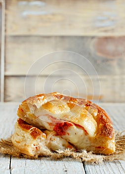 Rustico - traditional pastry from Lecce, Italy photo
