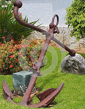 Rusting Anchor on Display