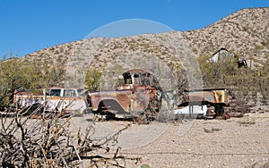 Rusting Car and Truck near Monticello, New Mexico