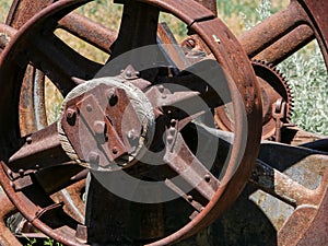 Rusting farm equipment