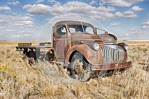 Rusting Farm Truck In Field