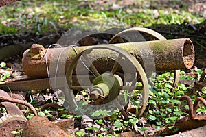 Rusting field gun at Hooge WWI