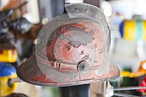 Rusting fireman hat