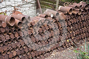 Rusting First World War Artillery Shell Cases photo