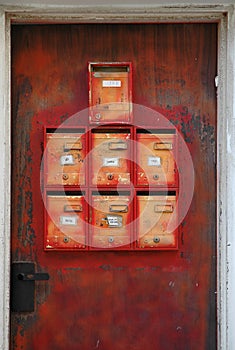 Rusting mailboxes photo