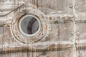 Rusting metal porthole