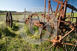 Rusting Old Farm Plough photo