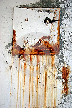 Rusting steel door
