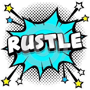 rustle Pop art comic speech bubbles book sound effects photo