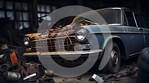 Rusty & abandoned car