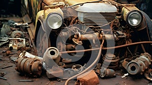 Rusty & abandoned car