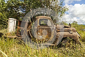 Rusty and abandoned Ford truck, Peru