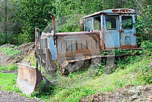 Rusty abandoned tractor