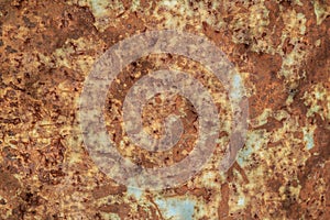 Rusty aged grunge metal surface texture in poor condition