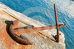 Rusty Anchor on the Pier in Portovenere