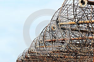 Rusty antennas of an old abandoned radio telescope