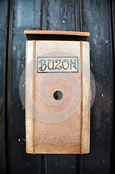 Rusty Antique Spanish Mailbox photo