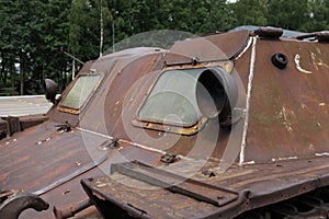 Rusty armoured fighting vehicle