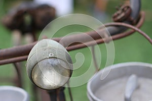 Rusty bike of a milkman of the last century