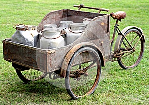 Rusty bikes of ancient milkman photo