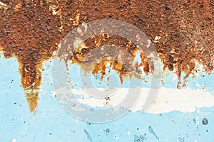 Rusty blue metallic texture background