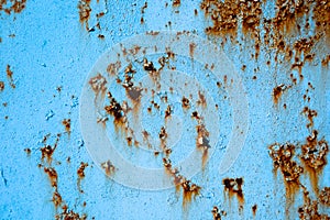 Rusty blue with red grunge metal texture