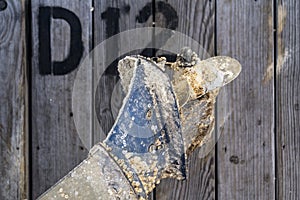 Rusty boat propeller