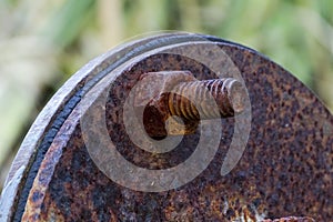 Rusty bolt and nut