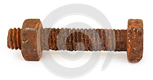 Rusty bolt and nut