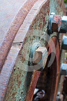 Rusty bolts on a detail