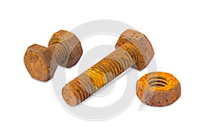 Rusty bolts and nuts