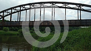 Rusty bridge over the Weser