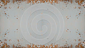 Rusty bright white metal wall texture, with space for text, background baner panorama