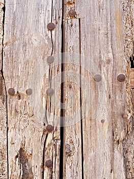Rusty brown mustard wood door photo