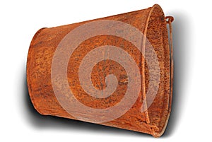 Rusty bucket (Clipping path)