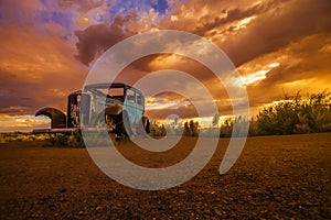 Rusty Car on Route 66 in Arizona