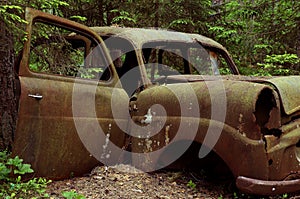 Rusty car wreck