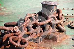 Rusty chain, anchor