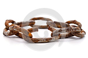 Rusty chain in a circle