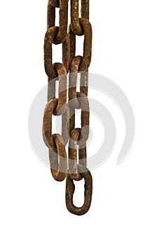 Rusty chain isolated